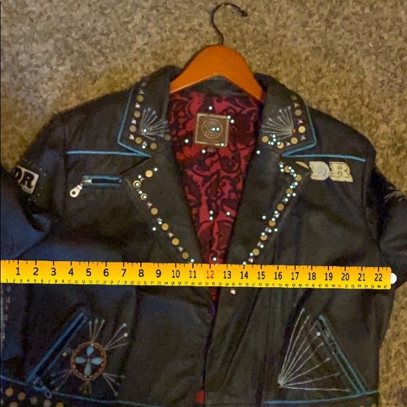 NWOT Double D Ranchwear LIBERTAD leather biker jacket Size 1x - Picture 11 of 13